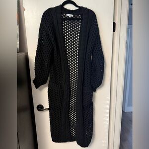 Blakeley Black Knit Open-Front Cardigan